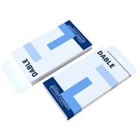 Échantillon gratuit Impression personnalisée Boîte d'emballage en papier avec cintre pour câble de données USB Câbles UBS-C Boîte en papier pour câbles de date de type C