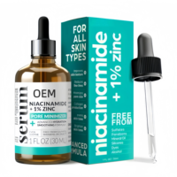 Sérum Visage OEM Niacinamide 10 Zinc PCA 30ml – Contrôle du Sébum, Affinage des Pores, Hydratant, Sans Parfum, Acide Hyaluronique, Soin Anti-Acné