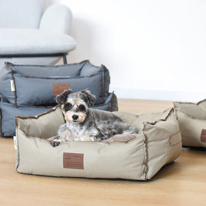 เตียงสุนัขเลี้ยงแมวที่อบอุ่นนุ่มมีสีสันขนาดใหญ่ยกสูงกันน้ำซักได้ยกสูง - Product Image 2