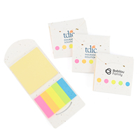 OEM - Bloc-notes adhésif en papier semence écologique personnalisable avec logo, index, mémo, biodégradable pour les activités de promotion de marque