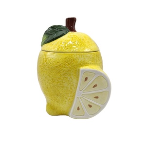 <strong>Lemon</strong> Shaped Ceramic Cookie <strong>Jar</strong>, 2024 Autumn Design - Product Image 1