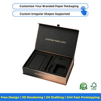 Scatola Regalo Pieghevole Magnetica con Logo Personalizzato, Confezione di Lusso in Cartone Riciclabile con Manico