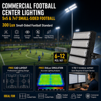 Reflector LED Modular para Canchas de Tenis, Fútbol Sala, Pickleball y Pádel, IP65 Impermeable, Luz Deportiva para Exteriores de Mástil Alto, 600W 800W Ajustable