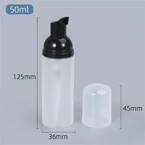 Flacone per pompa in schiuma viola nero opaco da 30ml, flaconi per pompa in plastica color ambra, flacone per pompa detergente in schiuma di lusso