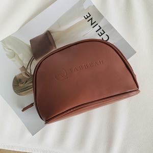 Sac cosmétique en cuir PU mode sacs de maquillage personnalisés sacs de rangement portables pour femmes hommes voyage en plein air plage - Product Image 2