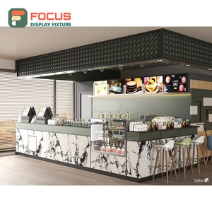 Exhibidor de Productos de Café Contemporáneo con Acabado en Nogal Negro, Área de Exhibición de Accesorios, Exhibidor para Tienda de Granos - Product Image 6