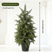 Plante de cèdre au toucher réel, arbre de pin vert en plastique, décoration artificielle debout pour hôtel, restaurant, jardin