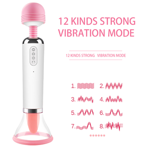 GF 3 in 1 dil yalama vibratör meme Enlarger klitoris stimülatörü Oral emme titreşim değnek vibratör seks oyuncak kadın bayanlar - Product Image 2