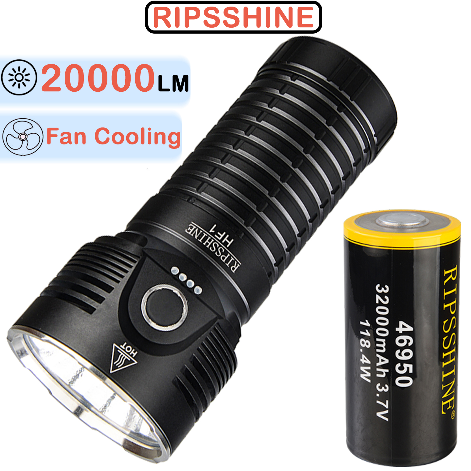 Ripsshine HF1 20000lm 46950バッテリー32000mAh 【公式通販】