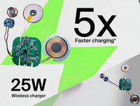 Module de charge sans fil magnétique rapide 3 en 1 25W Qi2, module de chargeur sans fil 3 en 1