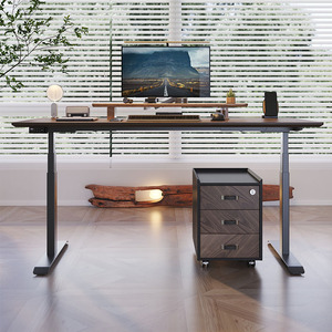 Modern Office Furniture Workstations <strong>Adjustable</strong> Height Sit Stand <strong>Desk</strong> Electrical <strong>Computer</strong> Lift Wooden Tabletop <strong>Tables</strong> Frame - Product Image 4