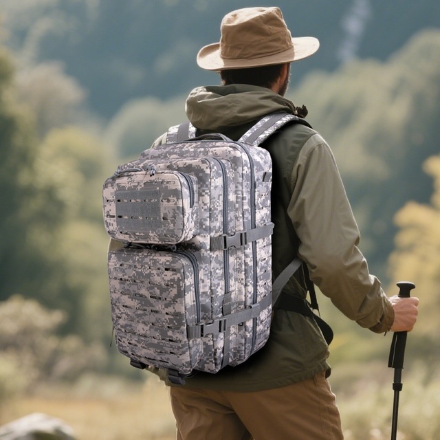 OEMNew Large-capacity Laser Tactical Backpack Hard Shell Breathable Air Cushion Straps Waterproof Lightweight Outdoor Hiking Bag