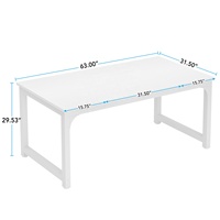 Tribesigns 63 "L X 31.5" W Moderne Style Simple Bureau Exécutif Table De Réunion Bureaux D'ordinateur PC Ordinateur Portable Étude Poste De Travail