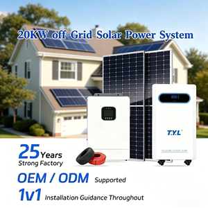 Système solaire hors réseau haute efficacité 20 kW, produits d'énergie solaire, générateur solaire portable pour la vie hors réseau - Product Image 1