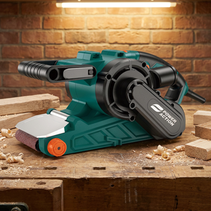 Mini <span class=keywords><strong>ponceuse</strong></span> <span class=keywords><strong>à</strong></span> <span class=keywords><strong>bande</strong></span> électrique automatique portable 76x533mm <span class=keywords><strong>à</strong></span> vitesse variable pour le polissage et le meulage du bois et du métal, avec aspiration des poussières - Vente en gros - Product Image 4