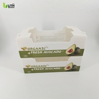 Boîte d'emballage pour avocats en carton alvéolé PP, empilable, pliable, écologique, avec trous de ventilation, économie de coûts
