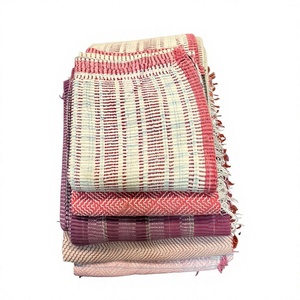 Durrie traditionnel tissé à la main 100% coton, multicolore, rayé, artisanal, poids moyen 260 GSM - Product Image 3