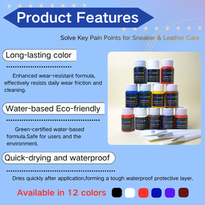 <span class=keywords><strong>Pintura</strong></span> Acrílica al Agua No Tóxica y Ecológica <span class=keywords><strong>para</strong></span> Cuero, Acabado Mate/Brillante, 12 <span class=keywords><strong>Colores</strong></span> <span class=keywords><strong>para</strong></span> Arte en Cuero, Venta al Por Mayor - Product Image 5