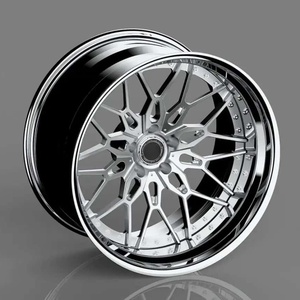 Geborsteld chroom 2-delige gesmede aluminium velgen 17-22 inch 5x112/5x114.3/5x120 passend voor Mercedes BMW - Product Image 5