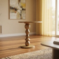 Table basse DISHI de haute qualité au design unique, de forme ronde, en bois massif, pour salon, mariage, événement