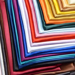 Tecido de cetim de seda elástica, alta qualidade, tecido de cetim de poliéster