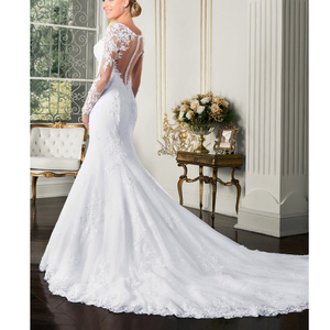 Hot Selling Wholesale 2023 Women <b>White</b> <b>Lace</b> Wedding Dress Bridal Gowns Elegant Wedding Dresses for Women 2022 - Product Image 6