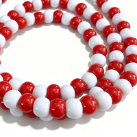 Câble de données USB 3 en 1 à perles rondes bicolores, rouge, blanc, rose, vert, décoratif, fait main, cordon de charge pour téléphone portable