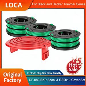 9PCS Set DF-080 <b>String</b> Trimmer line Spool Replacement for <b>Black</b> and Decker GH1100 GH1000 GH2000 30ft 0.080" Dual Auto-Feed Spool - Product Image 5