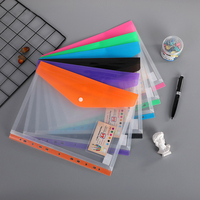 Classeur à 11 trous perforés, enveloppe Pp, dossier avec trou de disque, sac de fichiers transparent, fermeture à pression, dossier de fichiers, pochette d'organisation