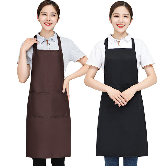 Sleeveless Polyester Apron Wholesale Factory Custom Logo Printing Fashionable Womens Aprons Supermarkets Home Kitchens