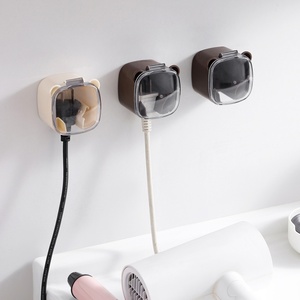 Brown /cream Colored Dustproof Multi-functional Power <b>Plug</b> <b>Socket</b> Holder for Home Office Plastic <b>Wall</b> <b>Plug</b> Hook - Product Image 6