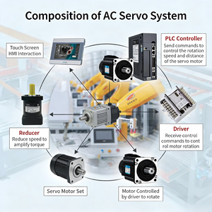 Kit de moteur servo monophasé <span class=keywords><strong>TODE</strong></span> 400W, moteur synchrone à aimant permanent, frein intégré, protection IP65, 3000 tr/min, vertical, AC - Product Image 4
