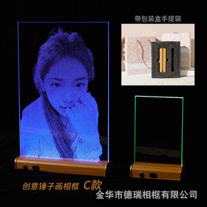 Hammer Painting LED Density Board Base Decorative Painting High-end Birthday Gift for Girlfriend Rechargeable USB Powered High - Product Image 1