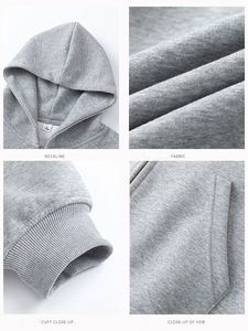 Sudaderas con Capucha y Cremallera Personalizadas al por Mayor con Logotipo Impreso, 420 Gramos, Alta Calidad, 100% Algodón Felpa, Invierno, Talla Grande, Impermeables - Product Image 4