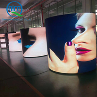 P0.9 P1.2 P1.5 P1.8 P2 P2.5 P3 P4 Módulo LED suave para interiores Panel LED flexible curvado Pantalla LED en forma de arco Pantalla cilíndrica