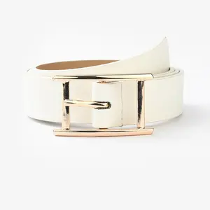 High quality PU leather belt with H buckle for woman