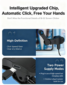 <span class=keywords><strong>Free</strong></span> Your Hands Écran de téléphone portable <span class=keywords><strong>Clicker</strong></span> automatique pour la diffusion en direct Réglage de l'équipement Plug and Play <span class=keywords><strong>Clicker</strong></span> automatique silencieux - Product Image 4