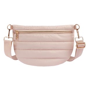 Bolso de Cintura Acolchado Moderno para Mujer, Ligero, de Nailon, Tipo Bandolera, con Correa Ajustable para el Trabajo, Viajes y Uso Diario - Product Image 1