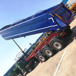 Semi-remorque benne basculante en acier à 3 essieux 400T pour le transport de sable et de pierre, avec basculement arrière, norme européenne - Product Image 5