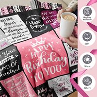 Sublimation personnalisée Couverture imprimée pour femmes et filles Cadeaux d'anniversaire 60 "X50" Couverture en flanelle