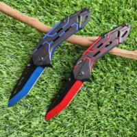 Couteau pliant portable en acier inoxydable avec manche en alliage d'aluminium, couteau de poche de survie pour le camping, cadeau exquis