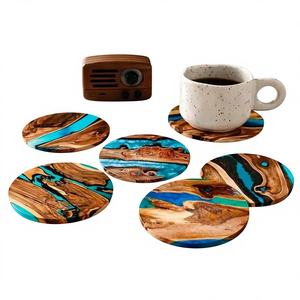 แผ่นรองแก้วไม้วอลนัทและเมเปิลทรงสี่เหลี่ยม พรีเมียม ทันสมัย เป็นมิตรกับสิ่งแวดล้อม ปรับแต่งขนาดและความหนาได้ ใช้ในบ้านและร้านอาหาร - Product Image 1