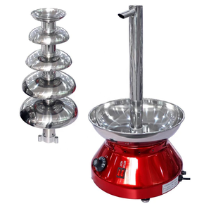 Nouvelle <span class=keywords><strong>machine</strong></span> à <span class=keywords><strong>fondue</strong></span> au <span class=keywords><strong>chocolat</strong></span> électrique commerciale, 304 SUS, 5 niveaux, système de fusion automatique de qualité alimentaire pour les fêtes et les mariages - Product Image 1
