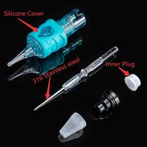 ตลับเข็มสัก20ชิ้น/กล่องพร้อมฝาครอบซิลิโคนสำหรับแต่งหน้าถาวร1211RL รอบ0.35มม. แบบใช้แล้วทิ้ง - Product Image 4