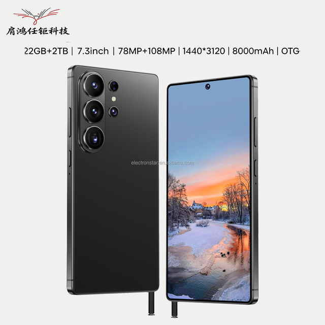 Factory Price Android 15 5G Smartphone 22G+2TB 7.3inch S26 Ultra Large Screen Flash Memory Built-in Pen Design 65W Charge MTK