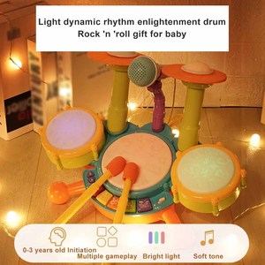 Batterie <span class=keywords><strong>de</strong></span> percussions <span class=keywords><strong>en</strong></span> plastique pour enfants, jouet éducatif pour l'équipement musical Montessori maternel et infantile - Product Image 5