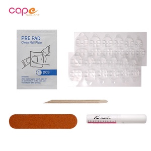 <span class=keywords><strong>Faux</strong></span> <span class=keywords><strong>ongles</strong></span> longs pointus pré-dessinés style Ins, rose clair, motif papillon, lot de 24 pièces avec accessoires - Product Image 5
