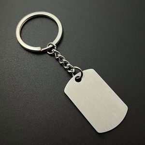 Mirror Shield Shaped Pendant Stainless Steel Keychain Laser Engraved logo Printed Blank Material Promotional Gift - Product Image 2