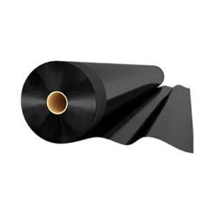 Düşük fiyat 1.5mm Hdpe geomembran levha sabit depolama madencilik rezervuar için pürüzsüz siyah rulo
