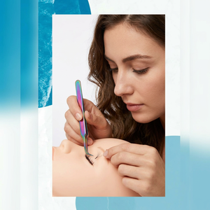 Pince à épiler professionnelle de précision en acier inoxydable plaqué or 10 mm avec capuchon de protection, outil de beauté de Princeton Tools - Product Image 2